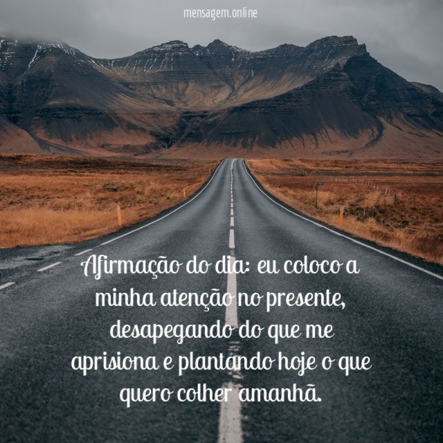 Afirmação do dia