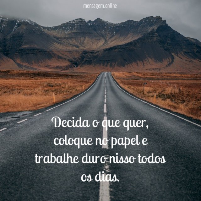 Decida o que quer