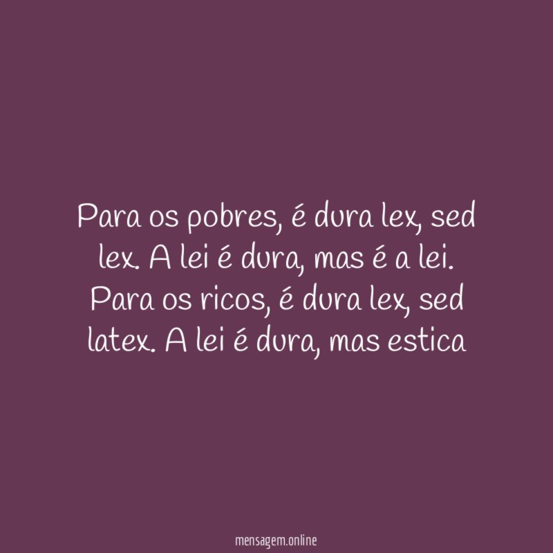 Para os pobres