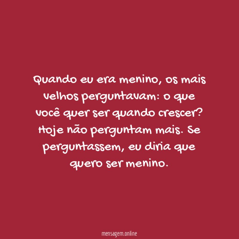 Quando eu era menino