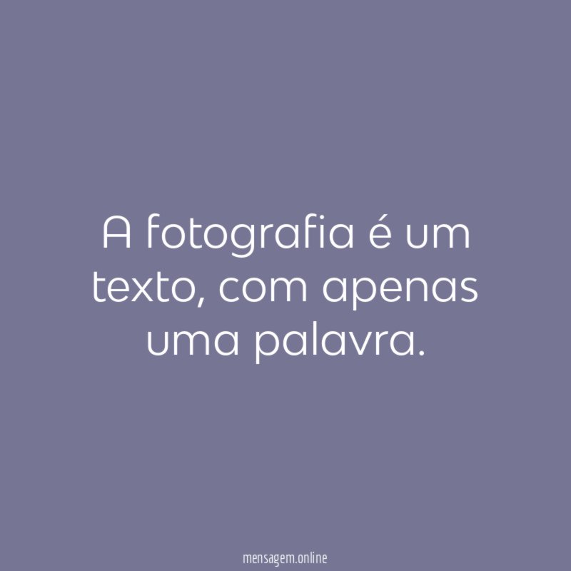 A fotografia é um texto