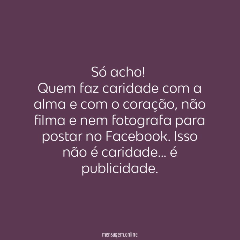 Só acho