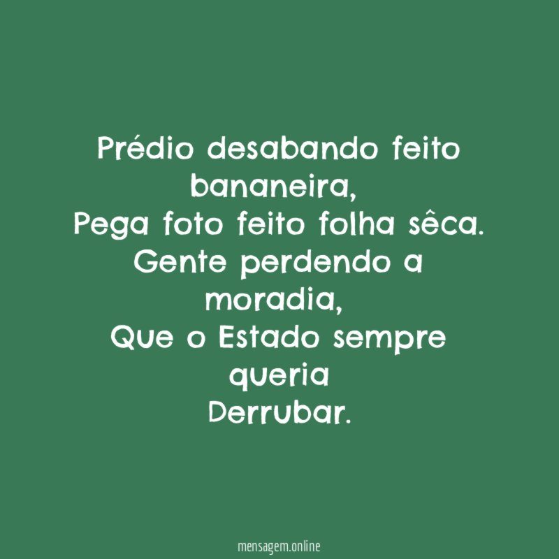 Prédio desabando feito bananeira