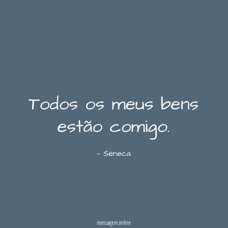 Todos os meus bens estão comigo