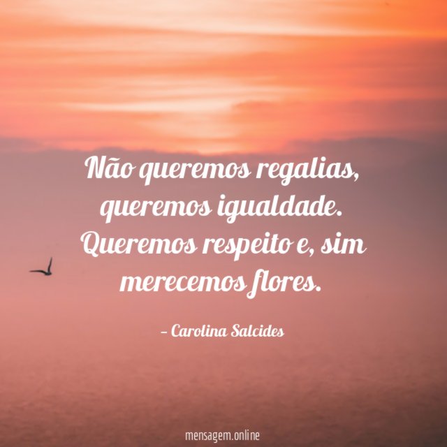 Não queremos regalias