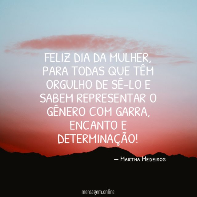 Feliz Dia da Mulher