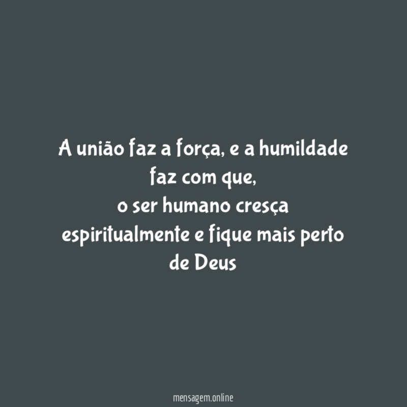 A união faz a força
