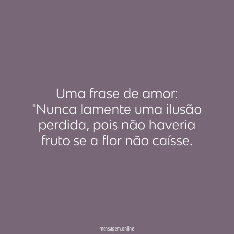 Uma frase de amor