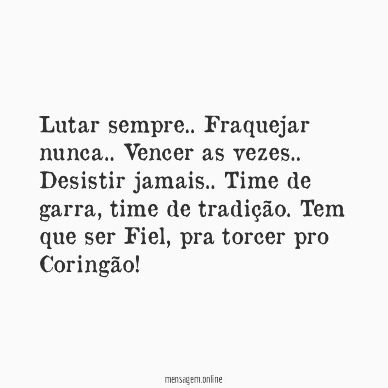 Lutar sempre