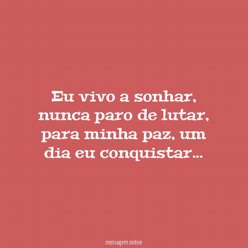 Eu vivo a sonhar