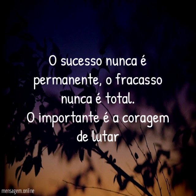 O sucesso nunca é permanente