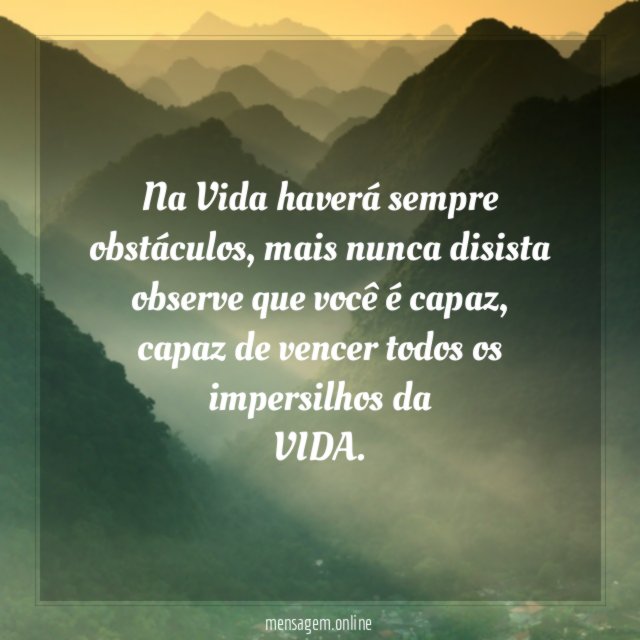 Na Vida haverá sempre obstáculos