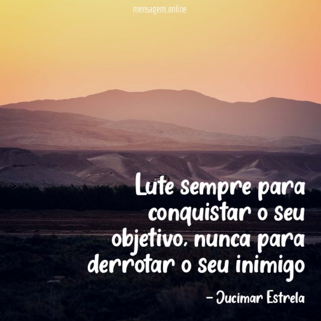 Lute sempre para conquistar o seu objetivo