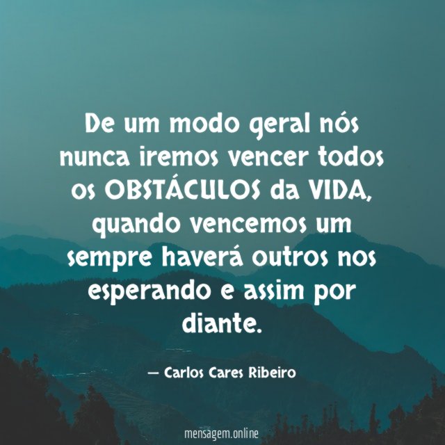 De um modo geral nós nunca iremos vencer