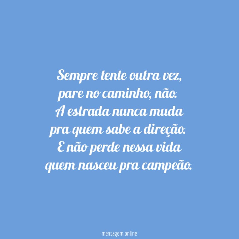 Sempre tente outra vez