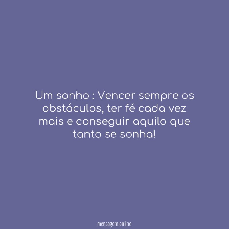 Um sonho