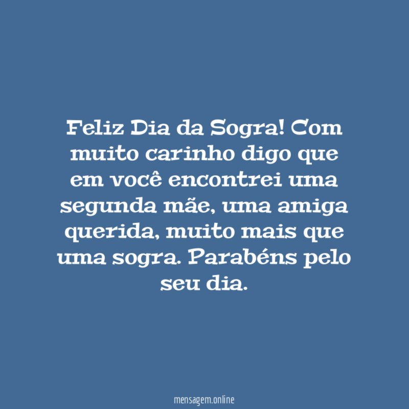 Feliz Dia da Sogra