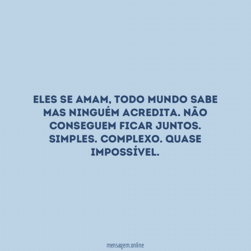 Eles se amam