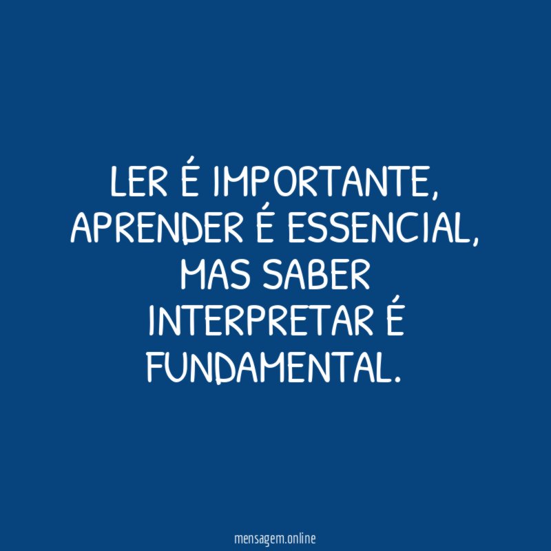 Ler é importante