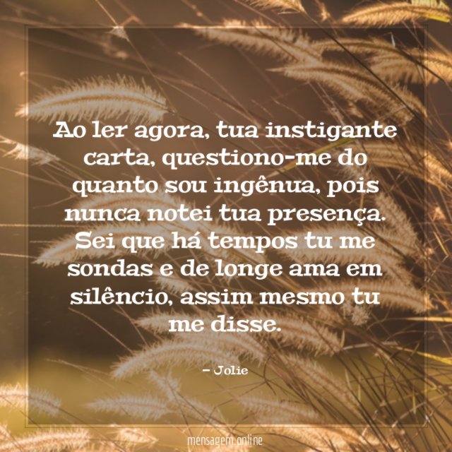 Ao ler agora