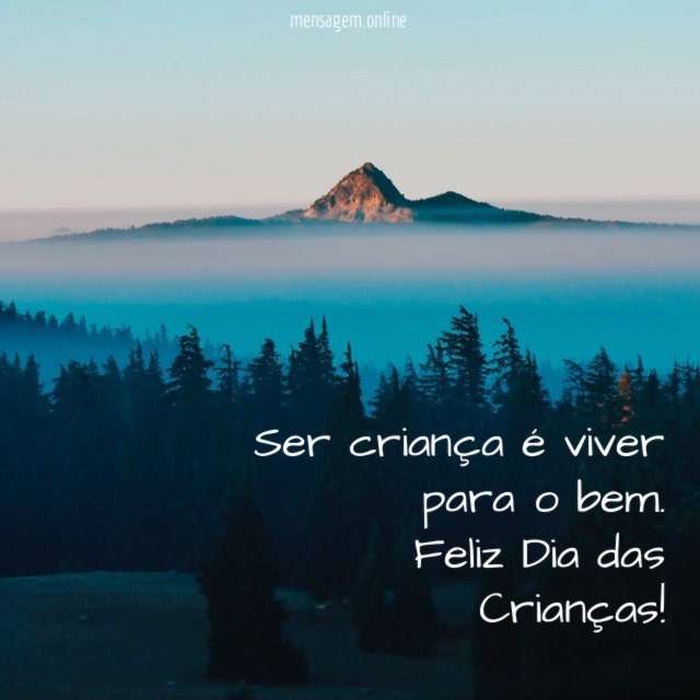 Ser criança é viver para o bem