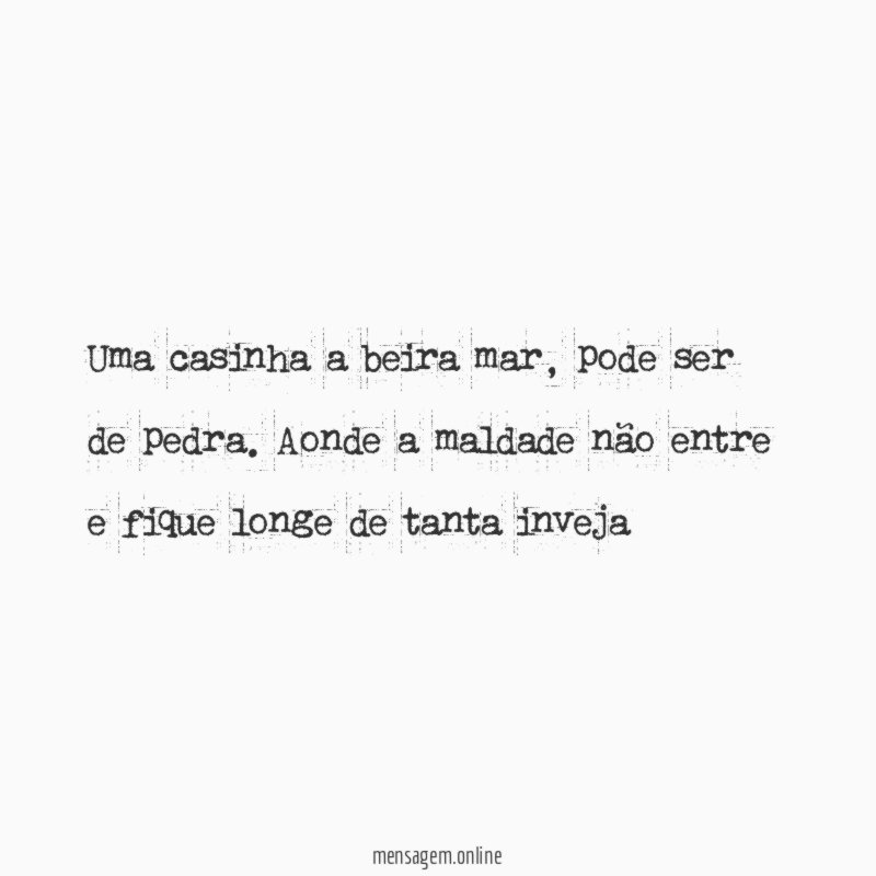 Uma casinha a beira mar