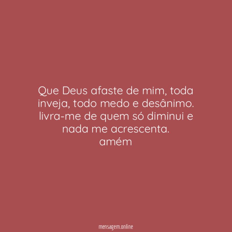 Que Deus afaste de mim