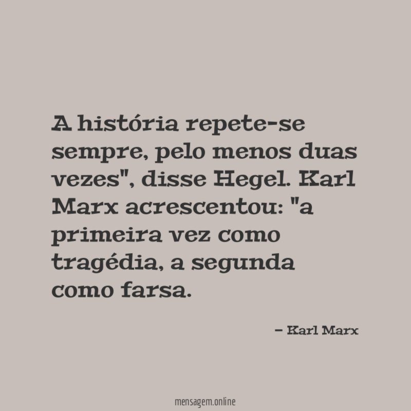 A história repete-se sempre