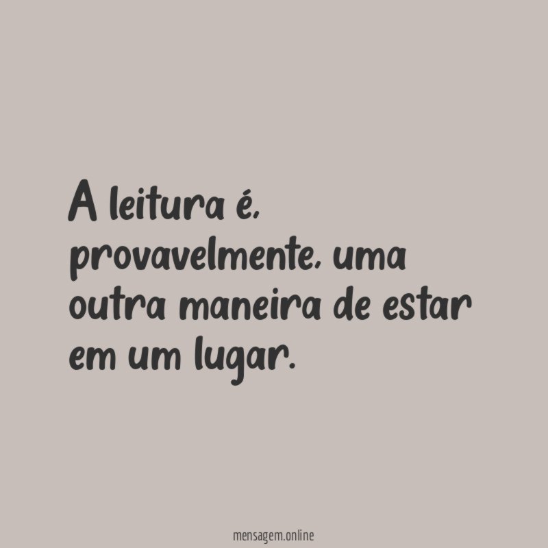 A leitura é