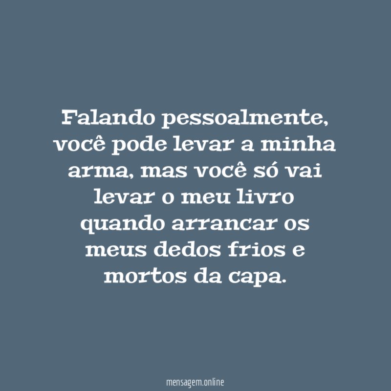 Falando pessoalmente