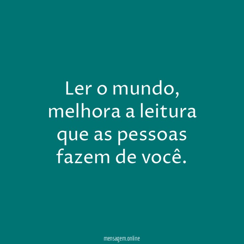 Ler o mundo
