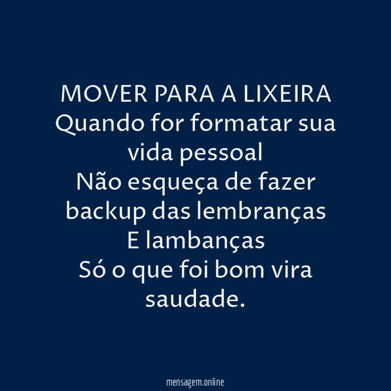 MOVER PARA A LIXEIRA