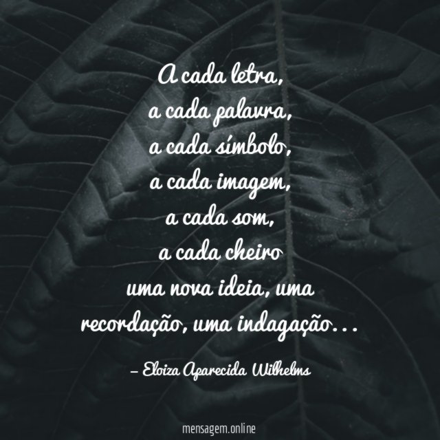 A cada letra