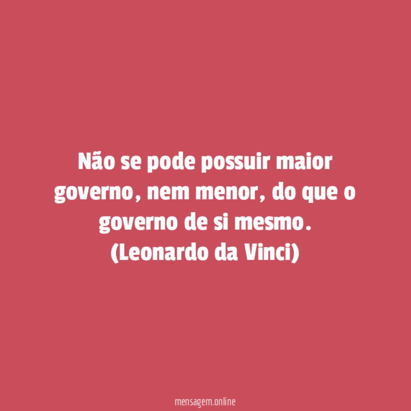 Não se pode possuir maior governo