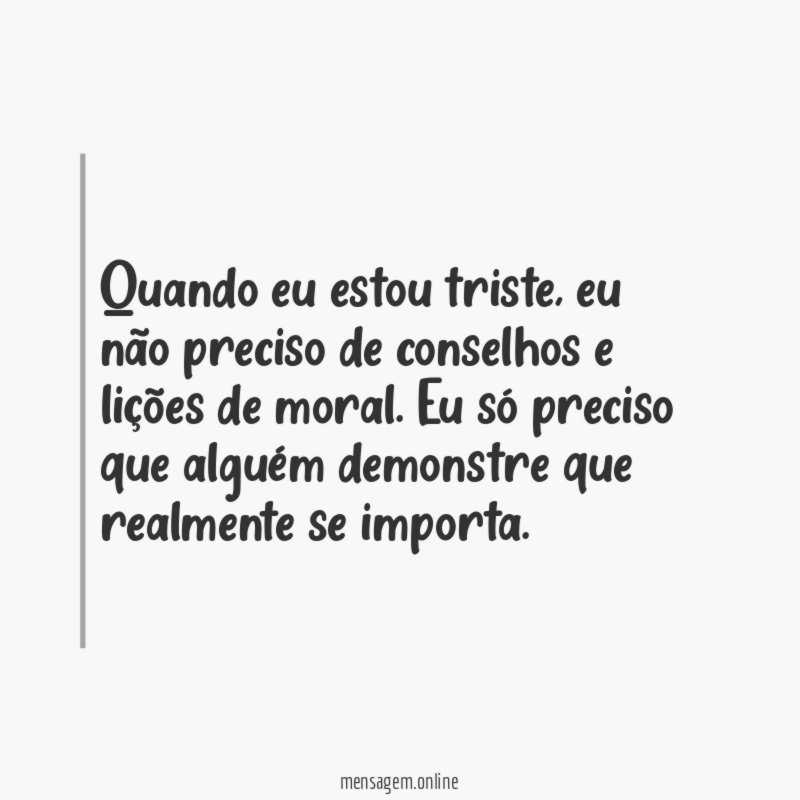 Quando eu estou triste