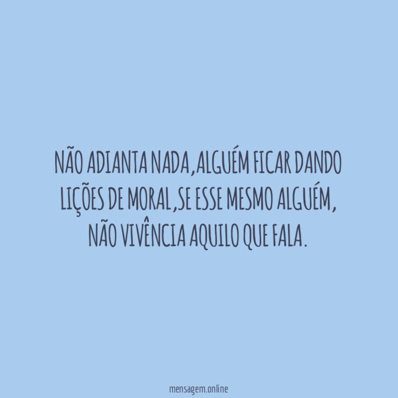 Não adianta nada