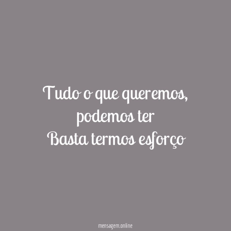 tudo o que queremos