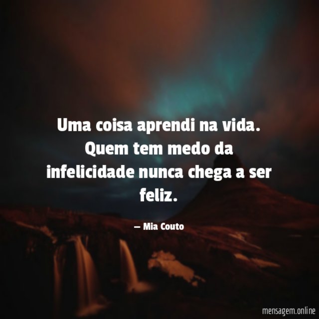 Uma coisa aprendi na vida