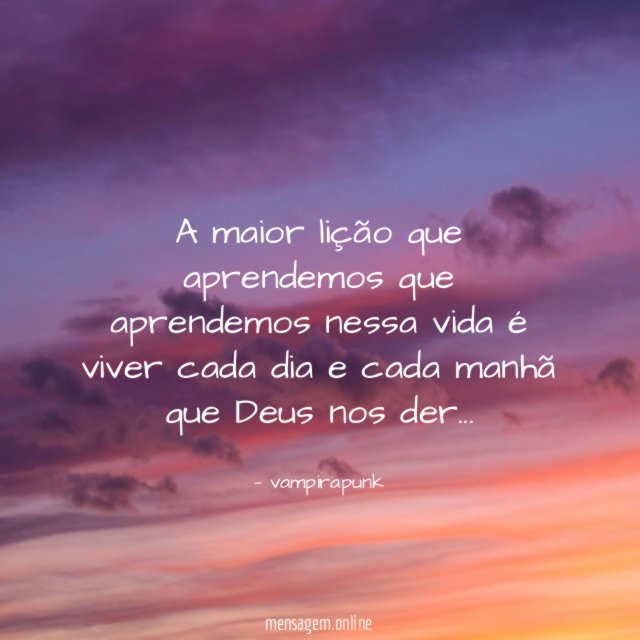 A maior lição que aprendemos que aprendemos nessa