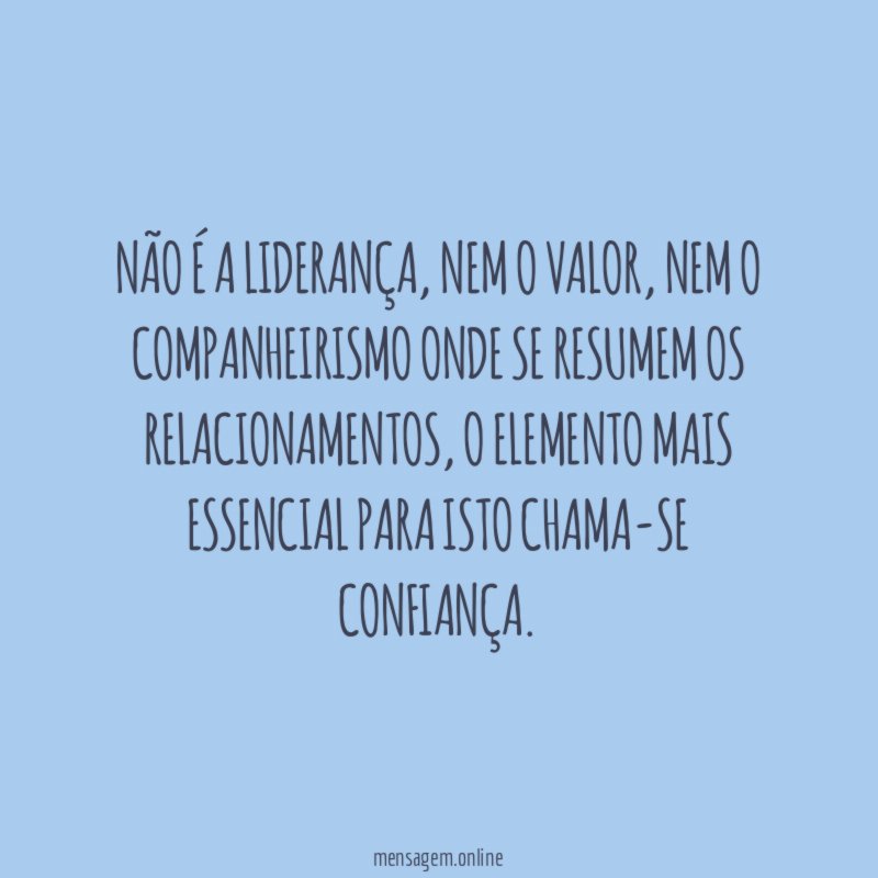 Não é a liderança