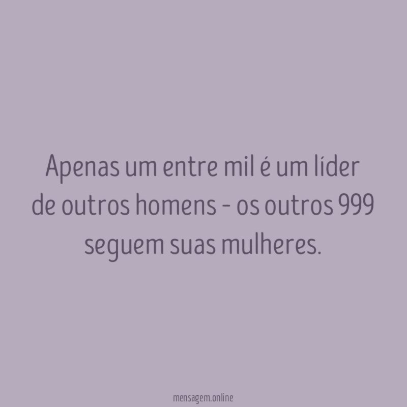 Apenas um entre mil é um líder de
