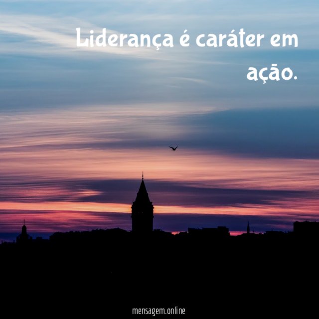 Liderança é caráter em ação