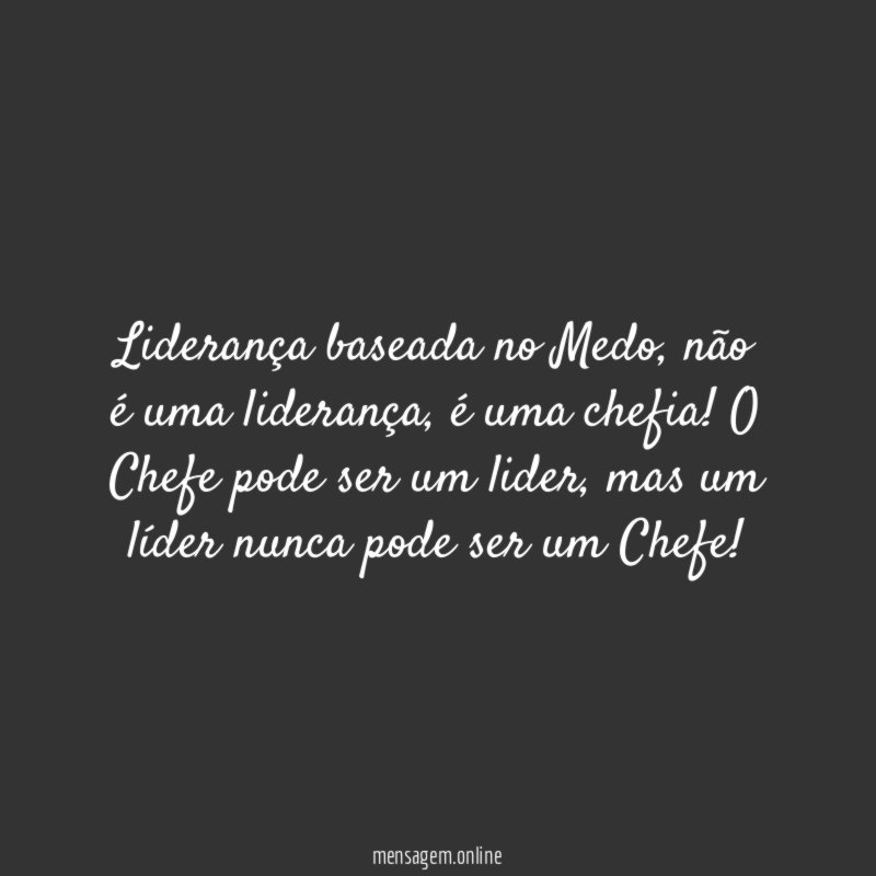 Liderança baseada no Medo