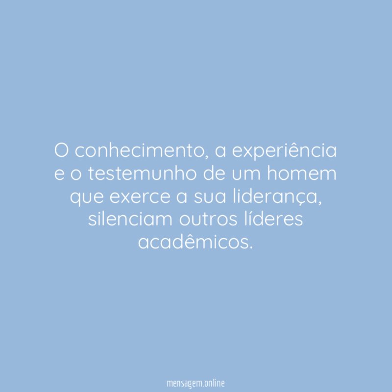 O conhecimento