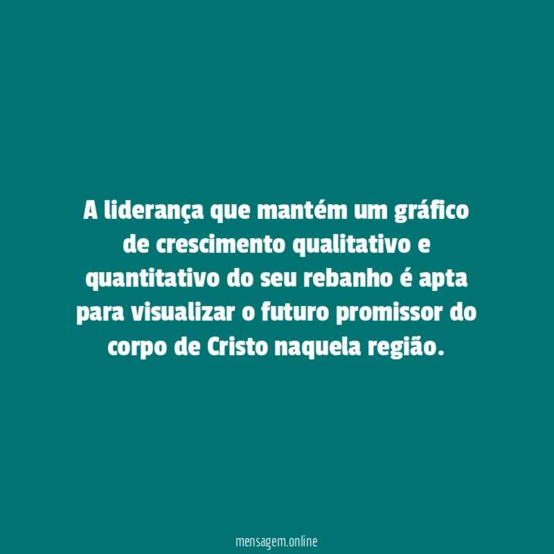 A liderança que mantém um gráfico de crescimento