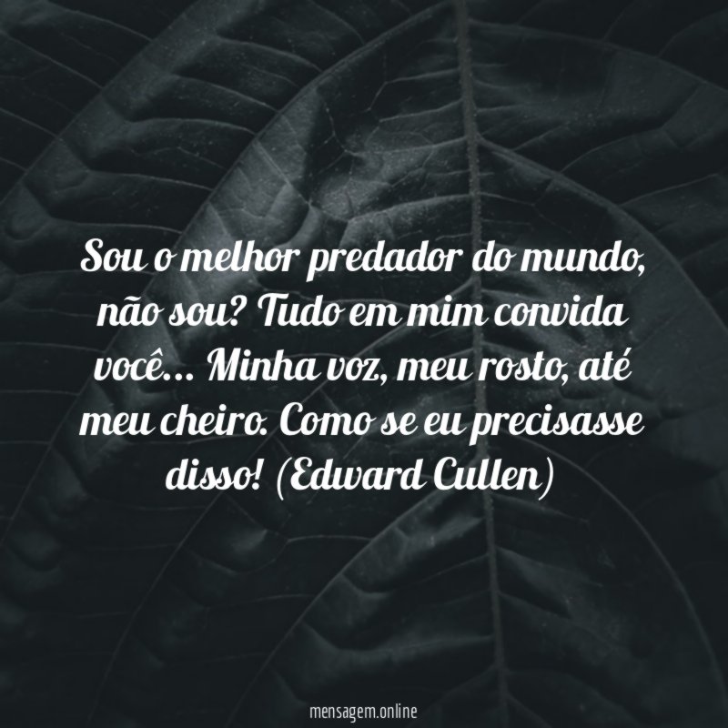 Sou o melhor predador do mundo