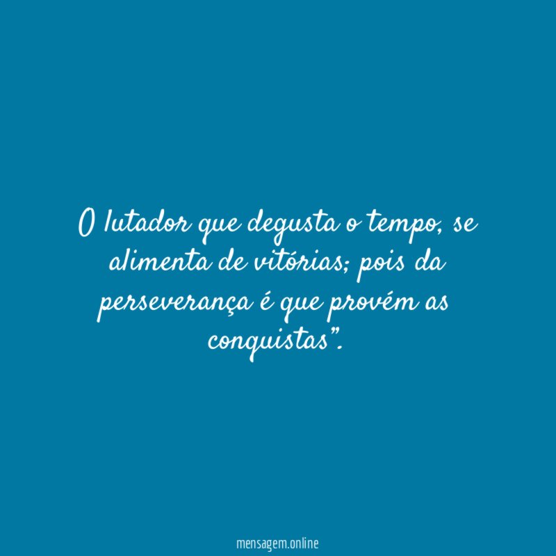 O lutador que degusta o tempo