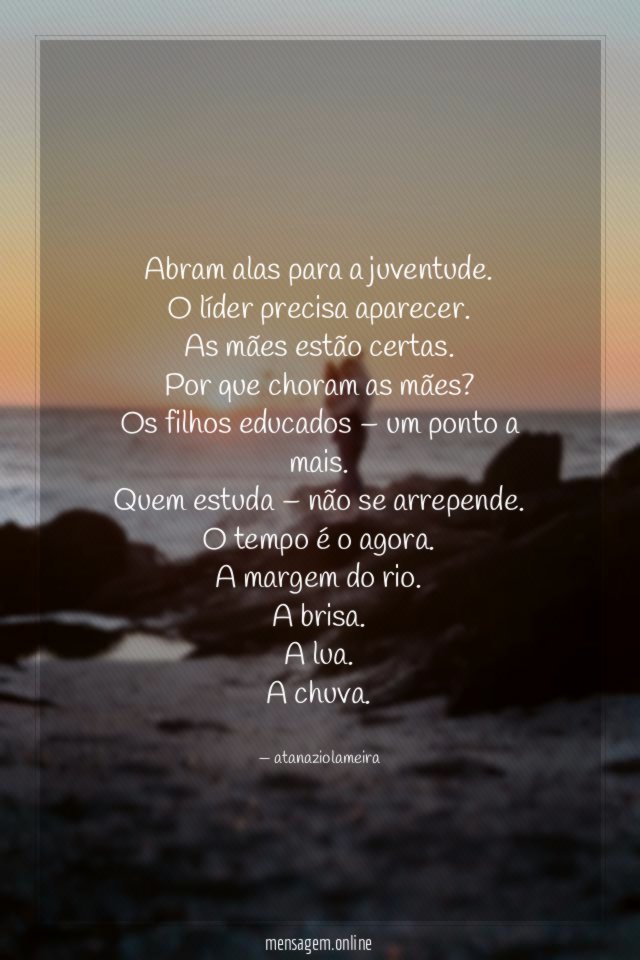 Abram alas para a juventude