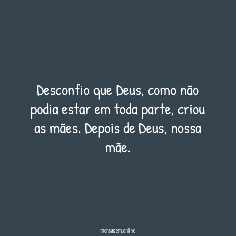 Desconfio que Deus