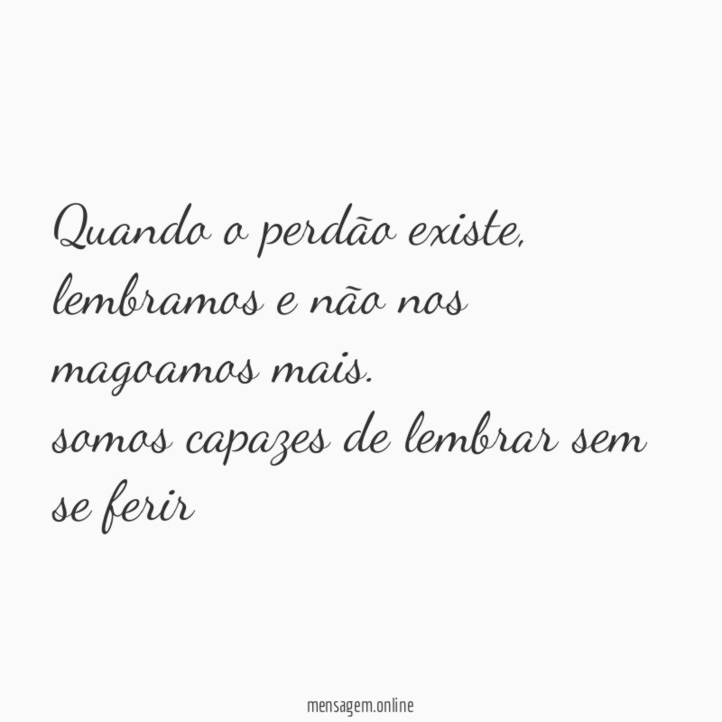 quando o perdão existe